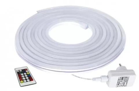 405-405 LED neon strip, 5m, 24W  RGB, IP44 lente 220V 405-405