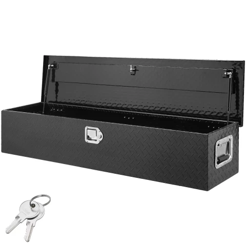 Aluminum truck tool box black 121.9x38.1x38.1 cm VEVOR JL-TB19-3
