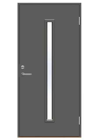 Ārdurvis Swedoor Basic P1700 ar stiklu 9x21 NCS S 7502-B pelēkas KR xx