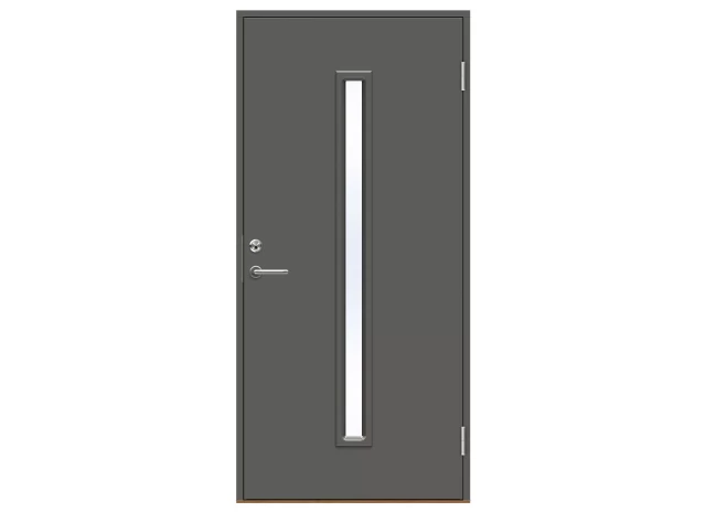 Ārdurvis Swedoor Basic P1700 ar stiklu 10x21 NCS S 7502-B pelēkas KR xx