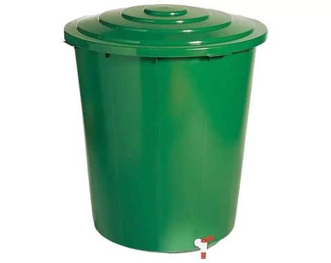 Rainwater tank with lid and valve, 210L