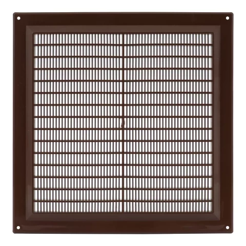 ventilation grille plastic, 250x250mm, brown