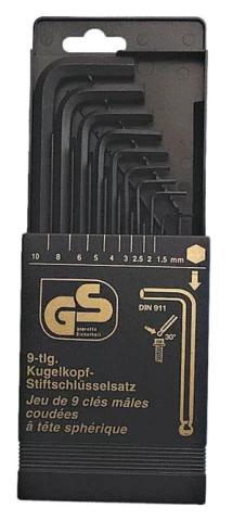 Набор ключей 6-гранников 'Ballpoint' 9 штуки,Mannesman