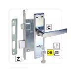 KA Slēdzene iekaļ 469Z-35804/C-DB ZV9 hroms uzlik.+3 atsl.