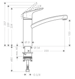 Hansgrohe virtuves maisītājs ECOS , hroms HG14815000
