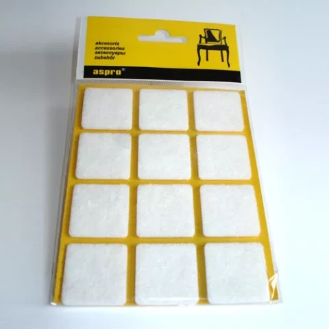 Aizsargpaliktnis mēbelēm 40001 Balts 12gab/iepak 28x28mm