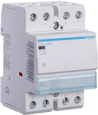 Kontaktors beztrokšņa HAGER 40A 4S 230V ESC440S