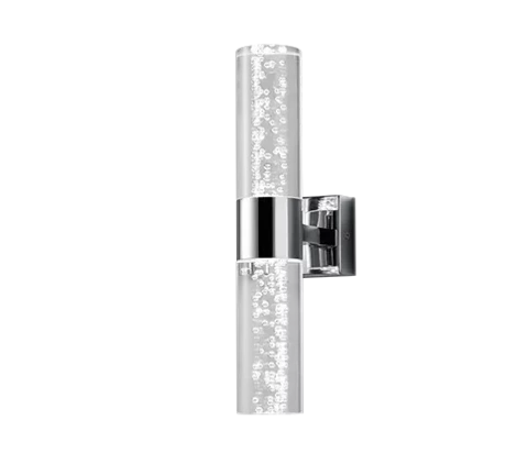 Sienas lampa TRIO Bolsa 2XLED SMD 3.2W 2X300Lm 3000K IP44 chrome 282410206