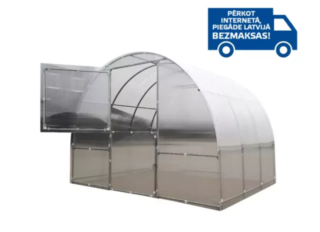 Siltumnīca KLASIKA EASY 3x4m ar 4mm polikarbonāta pārklājumu