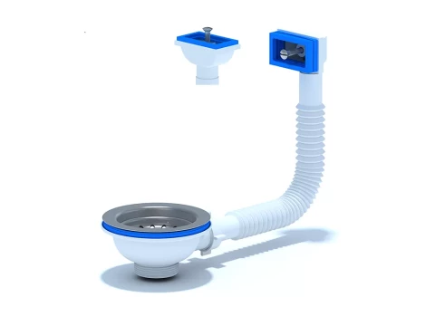 Pārplūde metāla izlietnei liel ā ANI 31/2 ar pārplūdi