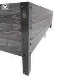 Paaugstinātā dārza dobe KLASIKA Wood Look L – formas, brūna: 150x150x75x75x75x75 cm, h-30 cm