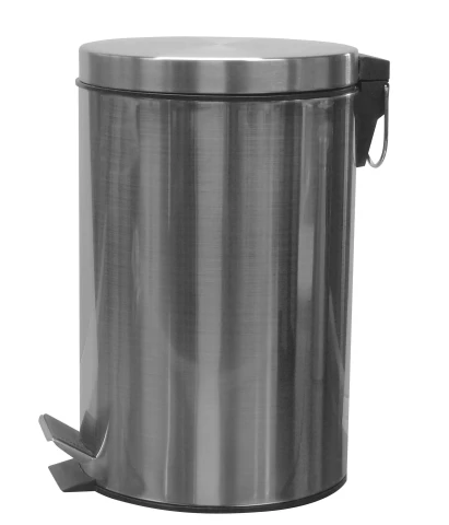 Waste bin 12L brushed, stainless steel