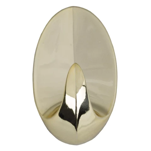 Hook OVAL big, self-adhesive, gold