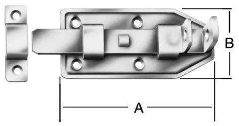 Aizbīdnis durvīm Zn 100x45mm