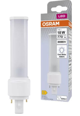 Spuldze Osram DULUX D18 LED 7W 770lm 4000K EM+AC G24D-2 230V