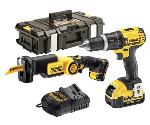 Akum. Urbjmašīna triecienu+zobenzāģis DEWALT 18V XR Li-lon DCK297MS-QW