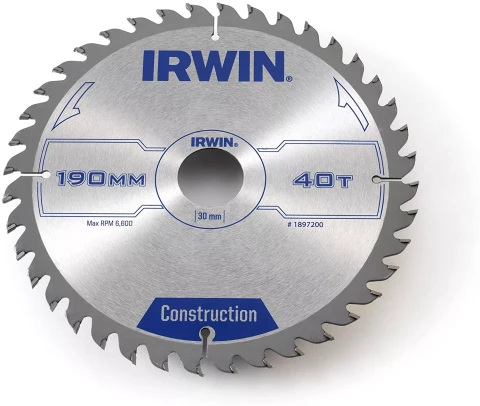 Saw blade 190x30x2.5mm 40T ATB, IRWIN