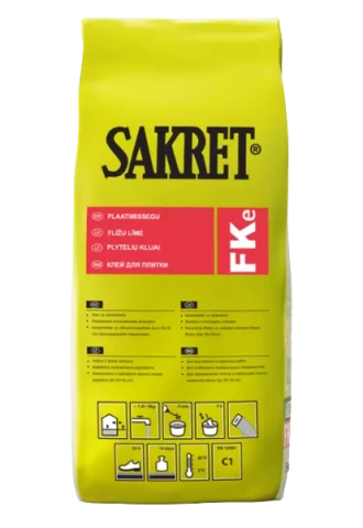 Sakret FKe 5kg Elastīga flīžu līme (C2TE)