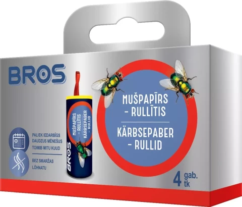 Bros fly paper in rolls 4pcs
