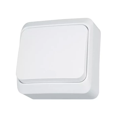 Выключатель 1-клавишный PRIMA, белый