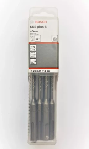 Bosch SDS-Plus-5 Drill Bits 5x100x165mm 10pcs package  2608585613