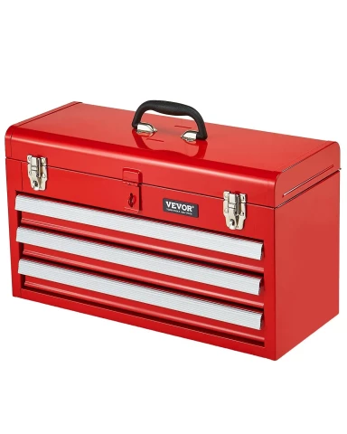 Metal tool box with 3 drawers 52x21.8x30.4 cm VEVOR TBD-2003SSRD