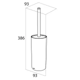 URBAN toilet brush and holder freestanding, white