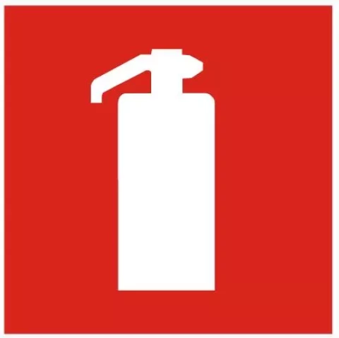 Uzlīme  ''Uguns dzēšanas  aparāts'' 15x15cm