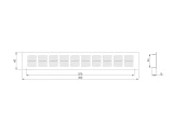 grille aluminium, 60x400mm, bronze