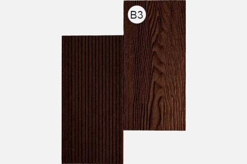 Композитная террасная доска ECODECKPROFILE PREMIUM OLD WOOD Velvets 145x25 мм B3 Темный шоколад