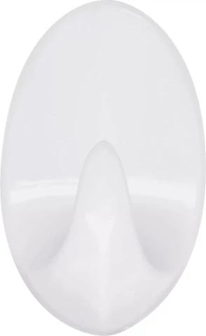 Hook OVAL big, self-adhesive, white