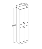 RB Skapis grīdas garais PU48 PIANO