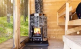 Harvia wood-burning sauna stove CILINDRO WKPC16S stainless steel 6-13m3