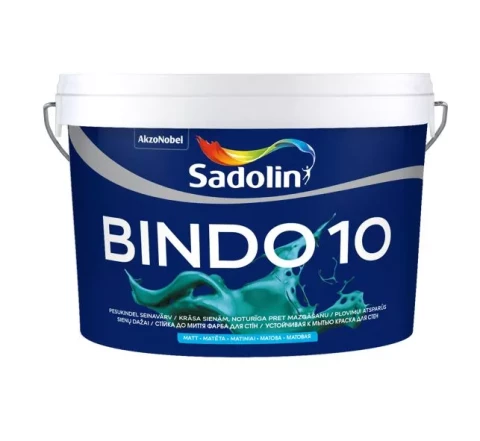 Sadolin BINDO 10 BC 2.5L Матовая, обладающая хорошей устойчивостью к мытью краска для стен