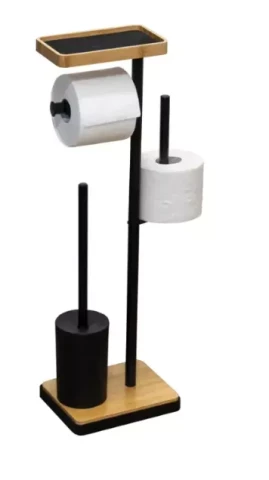 Ridder Отдельно стоящий набор туалетных ершиков Nowra, черный, железо/дуб/ПП