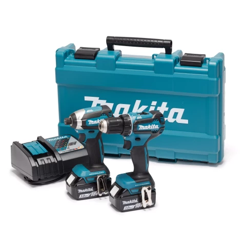 Akum. Instrumentu komplekts DLX2289, 18V 2x3.0Ah, BL1830B, DDF485 + DTD153, MAKITA