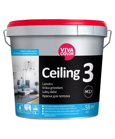Vivacolor CEILING 3 AP 4.8L Совершенно матовая краска для потолка