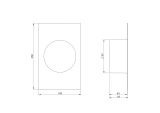 adapter plastic, 160x250mm, Ø100mm
