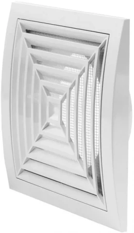 Ventilācijas reste plastmasas, 190x190mm, Ø125mm, griestiem