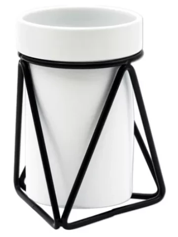 Ridder glass Mila, white ceramic/steel