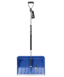Snow shovel 38.5x55x145cm blue with aluminum handle, ALPINUS ALUTUBE ergo