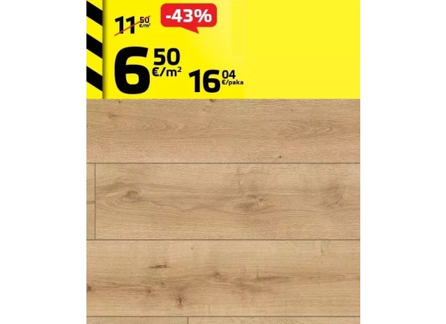 Lamināts ELDE 732-4 WR bellemont sand oak 32kl./AC4 1285x192x7mm (2.467m2/10gab.)