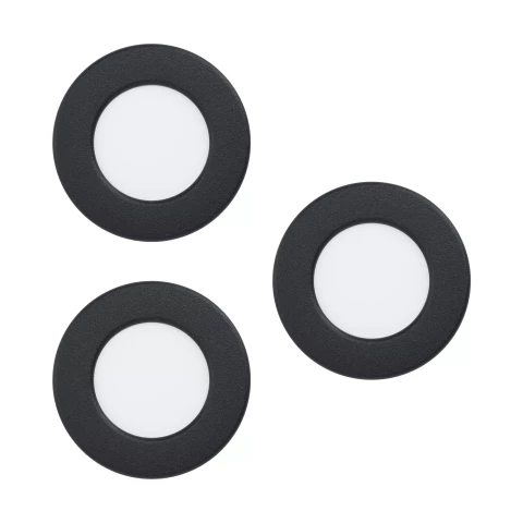 Iebūvējams gaismeklis EGLO Fueva5 LED 3X2.7W melns 99146