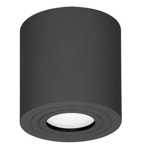 Griestu gaismeklis MEGY DLS GU10 IP54, 50W IP54, apaļš, melns