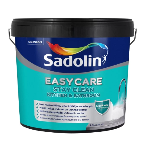 Sadolin EasyCare Kitchen&Bathroom BW 1L Matt Moisture-Resistant Wall Paint