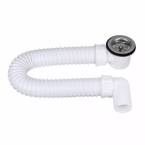 Siphon for shower tray 40/50mm, corrugated pipe, 48014