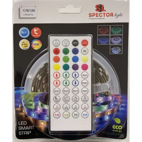 LED Lenta 3m 12V SMD5050 RGB IP20 24W draiveris + mūzikas kontrolieris ar pulti