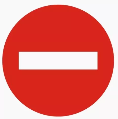 Sticker ''No entry'' D10