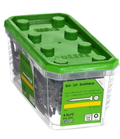 Līstu/cokolu/grīdas skrūves 4.5X70 RF-250gab/iep. ESSVE 505770