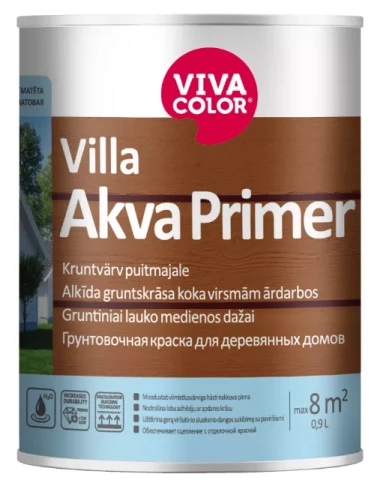 Vivacolor Villa Akva Primer Base AP 0.9L Acrylic primer for wooden surfaces in exterior applications